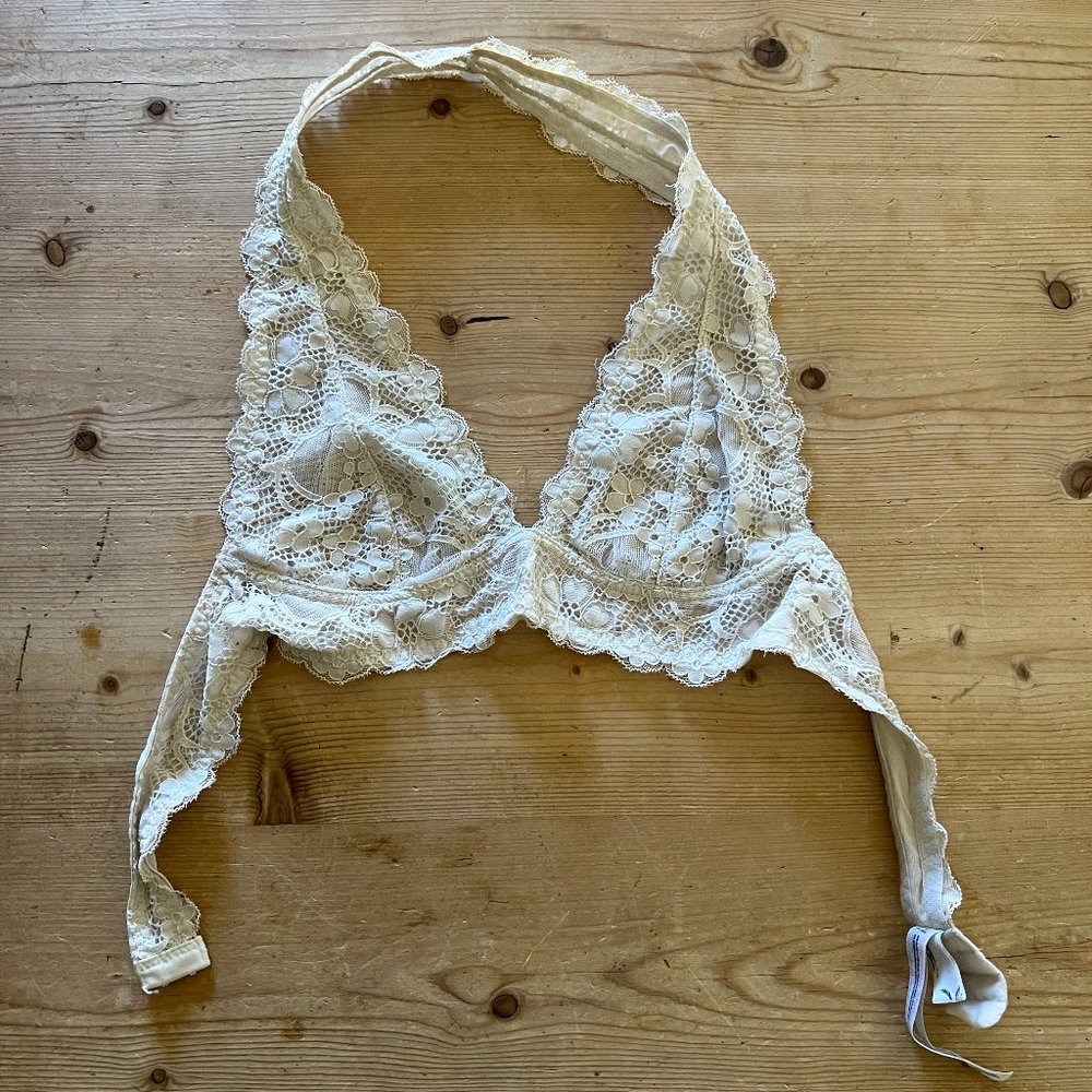 Free People - Galloon Lace Halter Bra - S